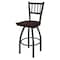 Holland Bar Stool Co 30" Swivel Bar Stool, Pewter Finish, Dark Cherry Maple Seat 81030PWDCMpl - alternate 1